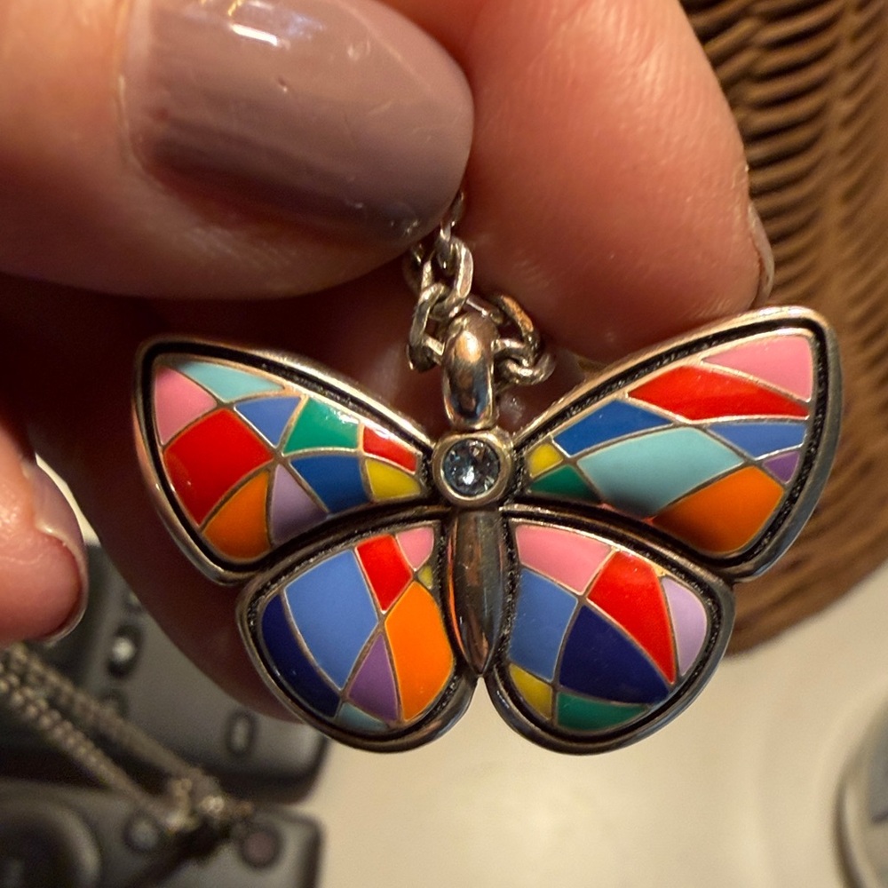 Brighton butterfly enamel necklace.
